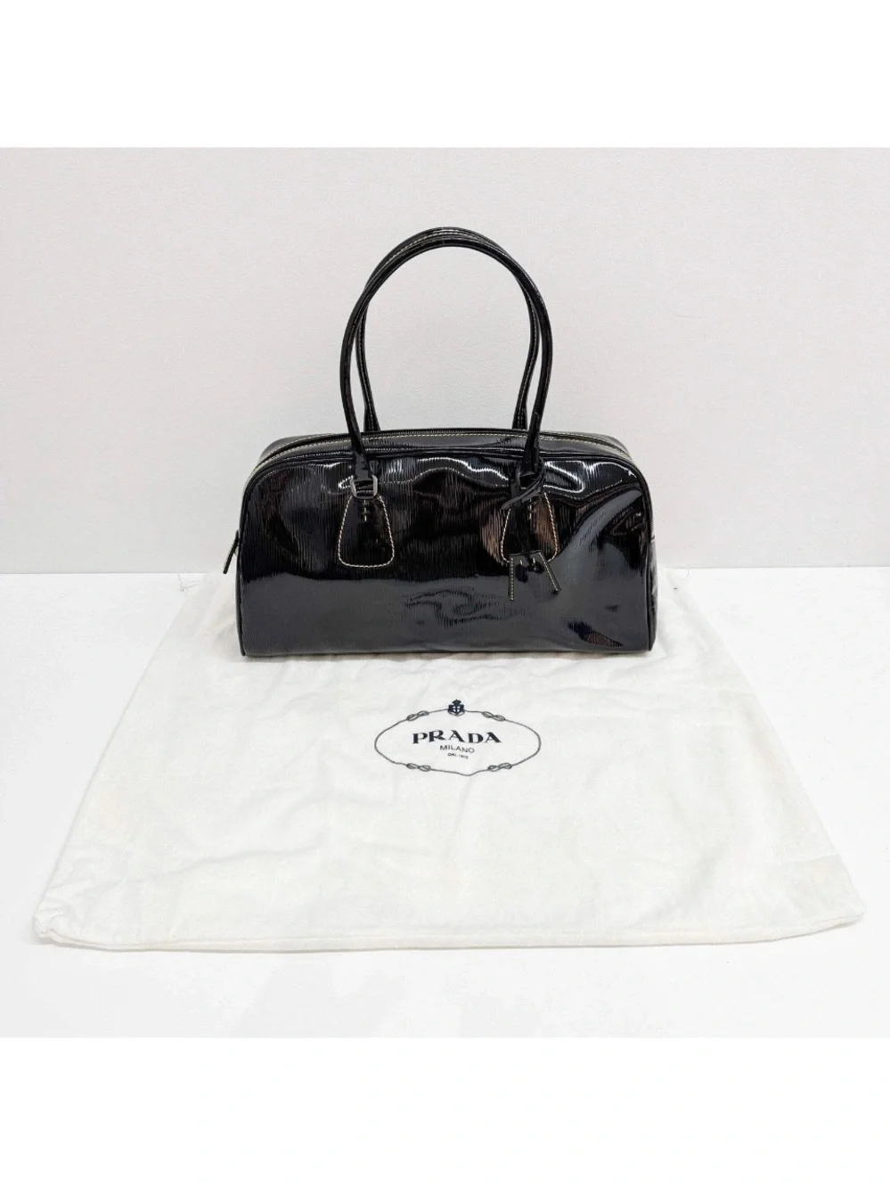 Prada⭐️Venice Black Patent Leather Bowler Bag! Offers are always welcome!